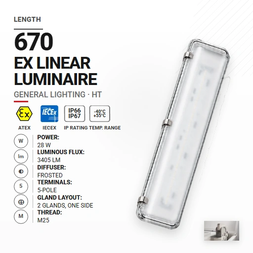 PrimeLine 670 mm 28 W | Mrożony | M25 | Ogólne | HT